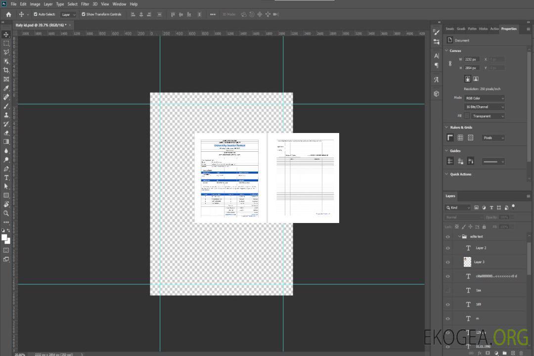 Exemple de modèle de facture universitaire template